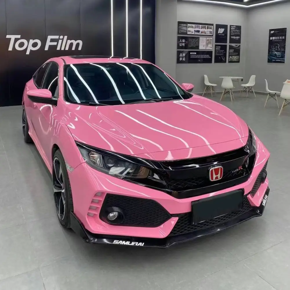 Ravoony Basic Glossy Crystal Light Pink Car Wrap