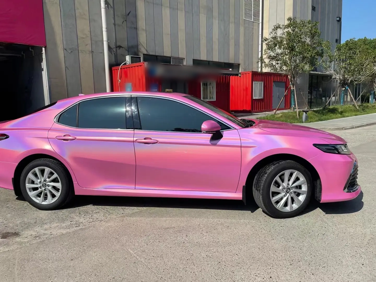 Ravoony Basic Glossy Laser Pink Car Vinyl Wrap