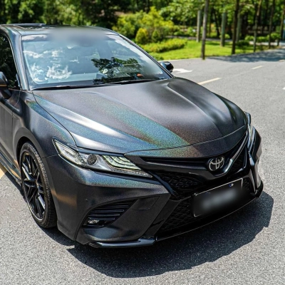 Ravoony Basic Matte Laser Black Car Vinyl Wrap 02