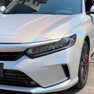 Ravoony Basic Matte Laser White Car Vinyl Wrap 02