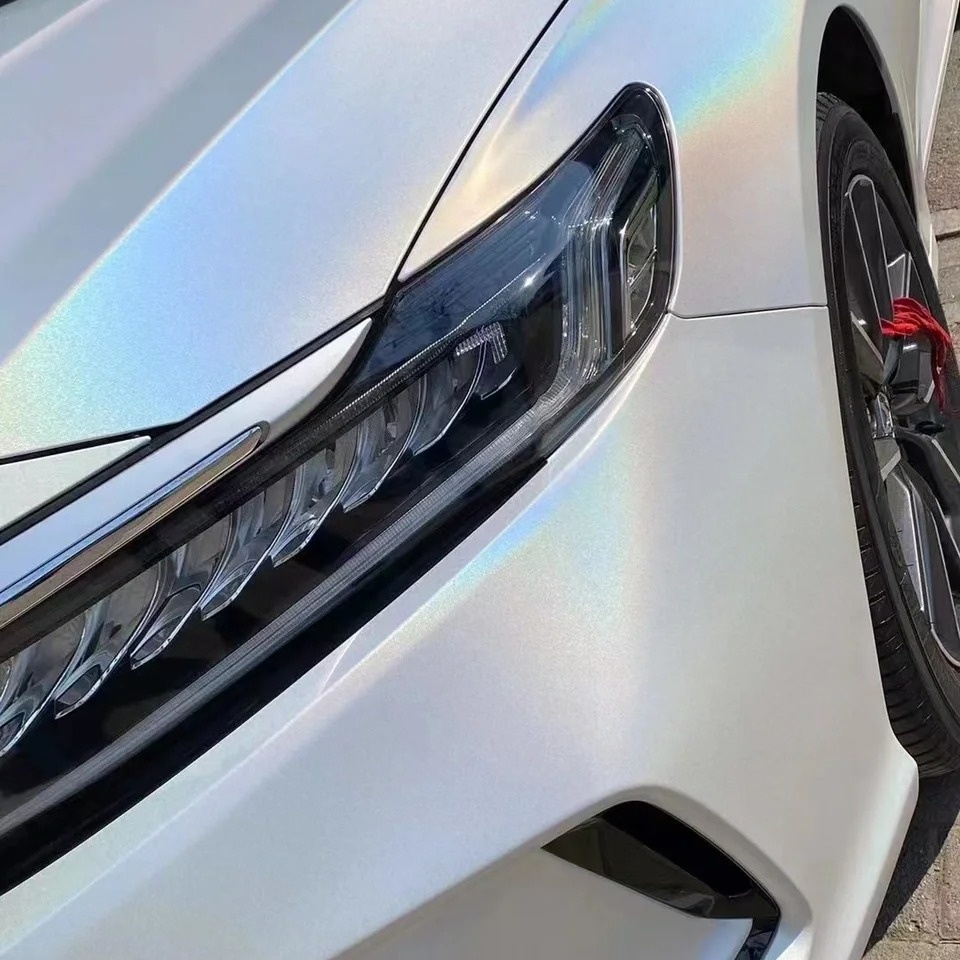 Ravoony Basic Matte Laser White Car Vinyl Wrap