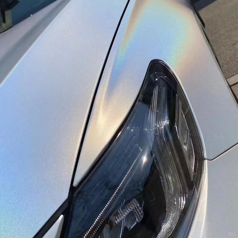 Ravoony Basic Matte Laser White Car Vinyl Wrap