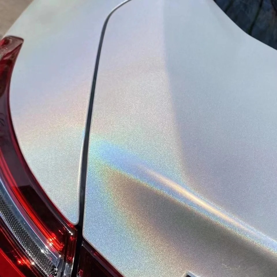 Ravoony Basic Matte Laser White Car Vinyl Wrap