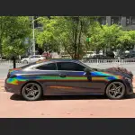 Ravoony Plus Glossy Rainbow Laser Grey Car Vinyl Wrap