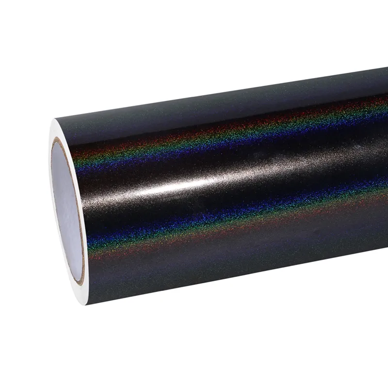 Ravoony Plus Glossy Rainbow Laser Grey Car Vinyl Wrap