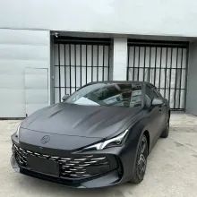 Matte Black Car Vinyl Wrap 1