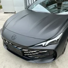 Matte Black Car Vinyl Wrap 1