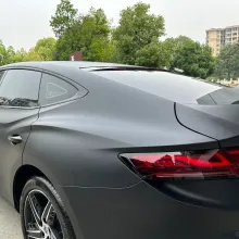 Matte Black Car Vinyl Wrap 1