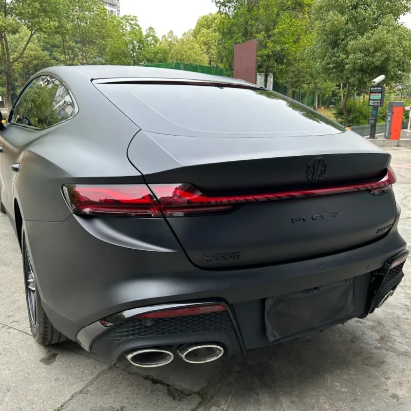 Matte Black Car Vinyl Wrap 1