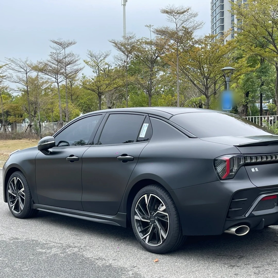 Satin Black Car Wrap