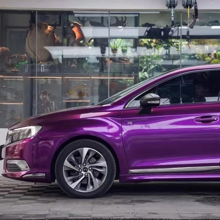 Ravoony Basic Ultra Gloss Metal Paint Grape Purple Vinyl Wrap