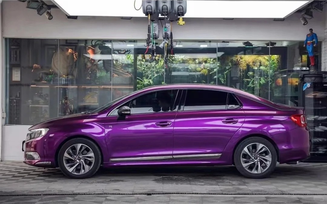 Ravoony Basic Ultra Gloss Metal Paint Grape Purple Vinyl Wrap