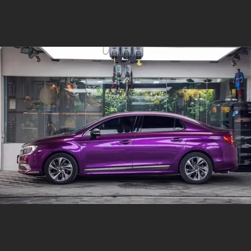 Ravoony Basic Ultra Gloss Metal Paint Grape Purple Vinyl Wrap