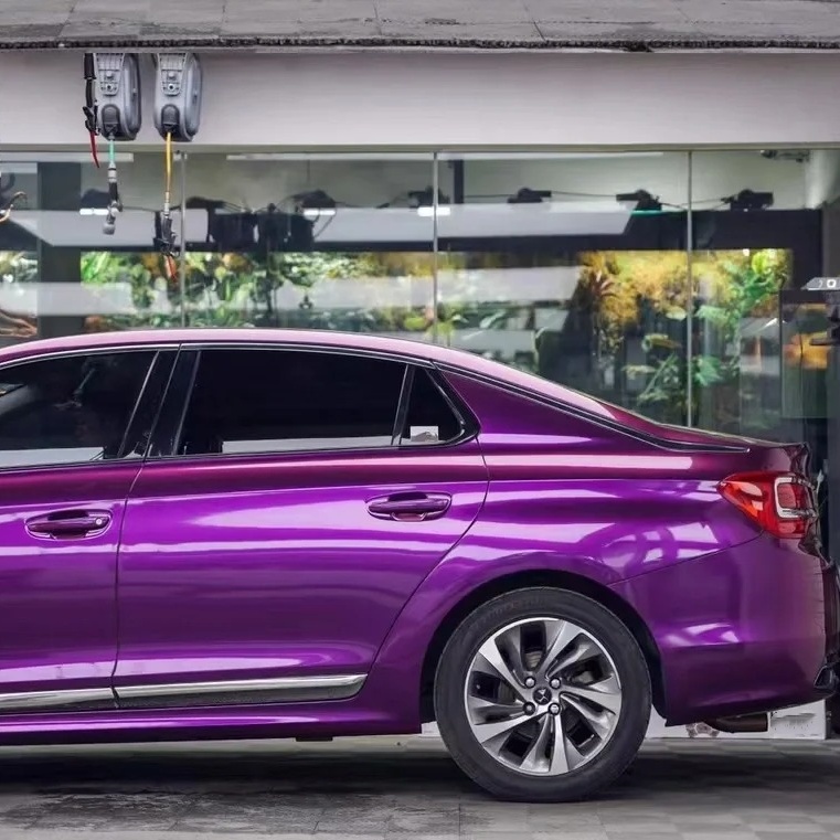 Ravoony Basic Ultra Gloss Metal Paint Grape Purple Vinyl Wrap