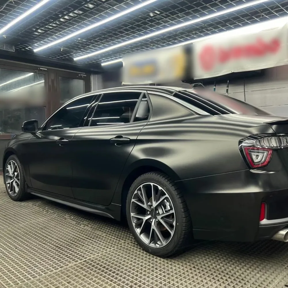 Ravoony Basic Pure Metal Black Car Vinyl Wrap