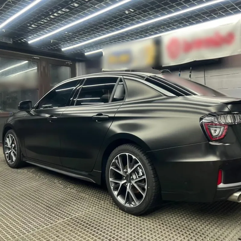 Ravoony Basic Pure Metal Black Car Vinyl Wrap