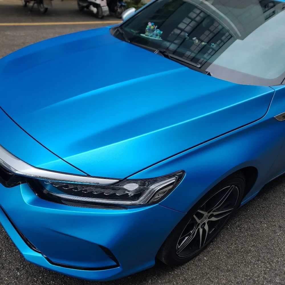 Ravoony Basic Pure Metal Ocean Blue Car Wrap