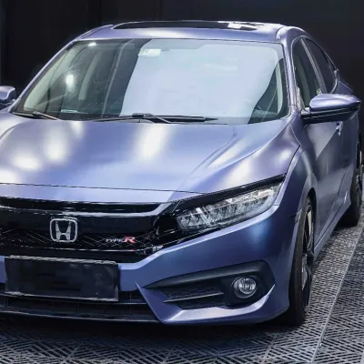 Ravoony Basic Pure Metallic Midnight Blue Vinyl Wrap 02