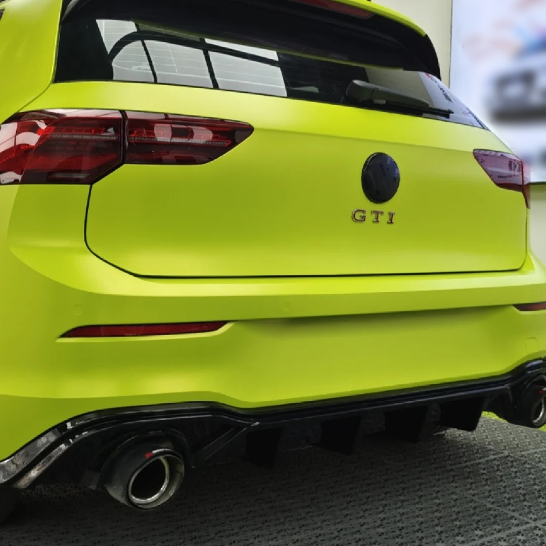 Ravoony Basic Matte Pure Metal Fluorescent Yellow Car Wrap