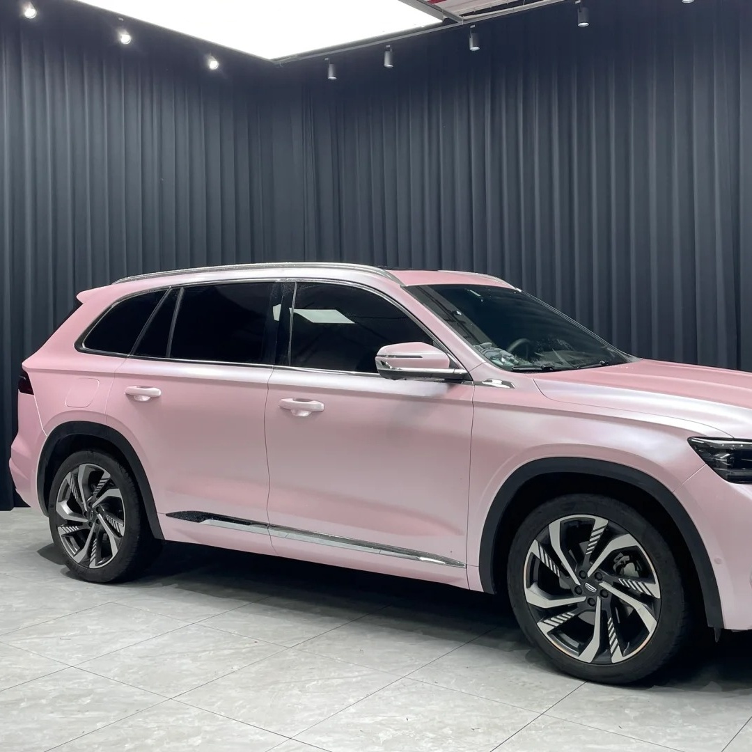 Ravoony Basic Pure Metal Cherry Pink Car Vinyl Wrap