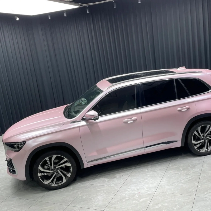 Pink Wrapped Rav Pink Car Vinyl Wrap,Best Ravoony Basic Pure Metal Cherry Pink Car Vinyl ...