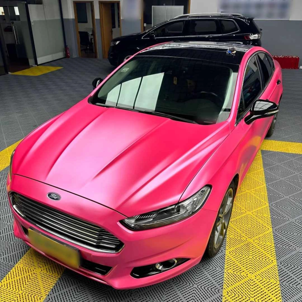 Pink Wrapped Rav Pink Car Vinyl Wrap,Best Ravoony Basic Pure Metal Princess Pink Car ...