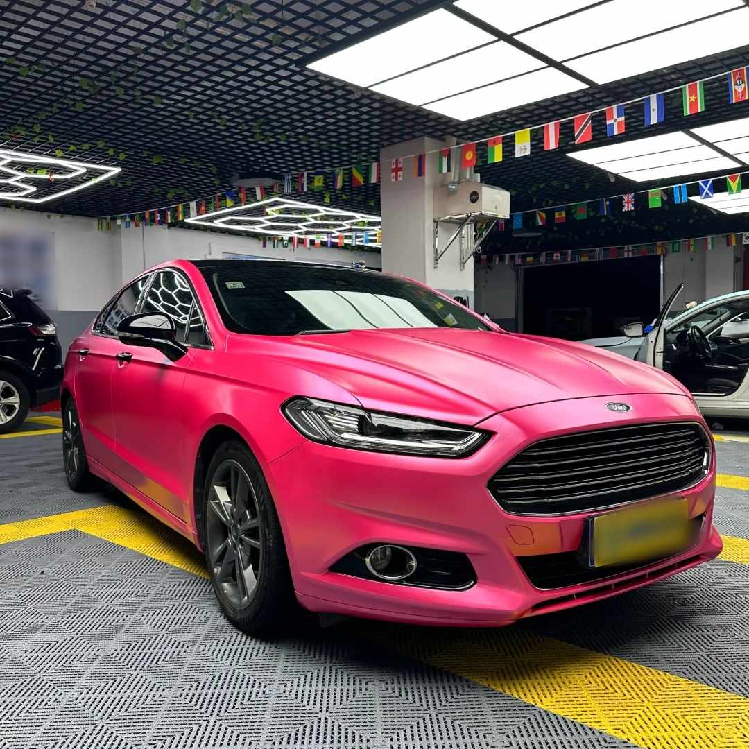 Ravoony Basic Pure Metal Princess Pink Car Vinyl Wrap