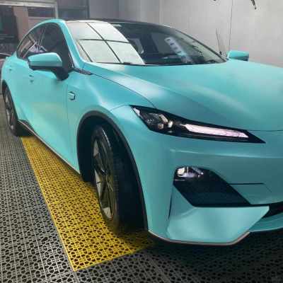 Ravoony Basic Pure Metal Tiffany Blue Car Wrap 02