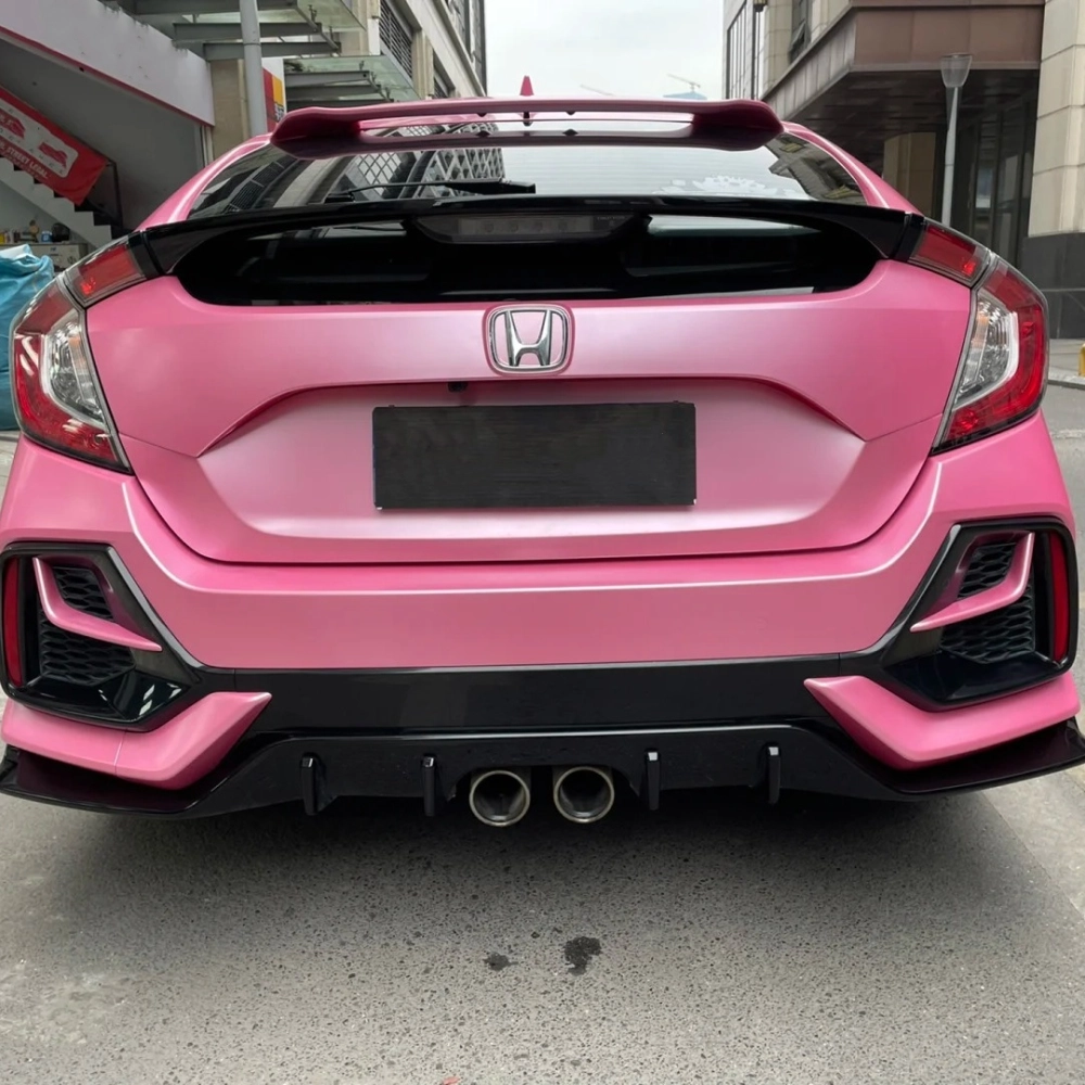 Pink Wrapped Rav Pink Car Vinyl Wrap,Best Ravoony Basic Pure Metallic Conch Pink Car ...