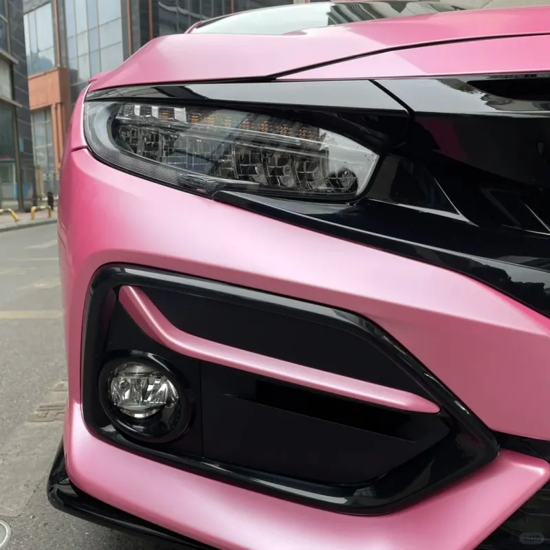 Ravoony Basic Pure Metallic Conch Pink Car Vinyl Wrap
