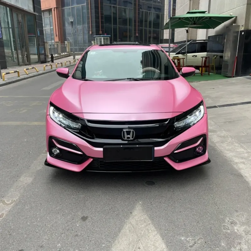 Ravoony Basic Pure Metallic Conch Pink Car Vinyl Wrap