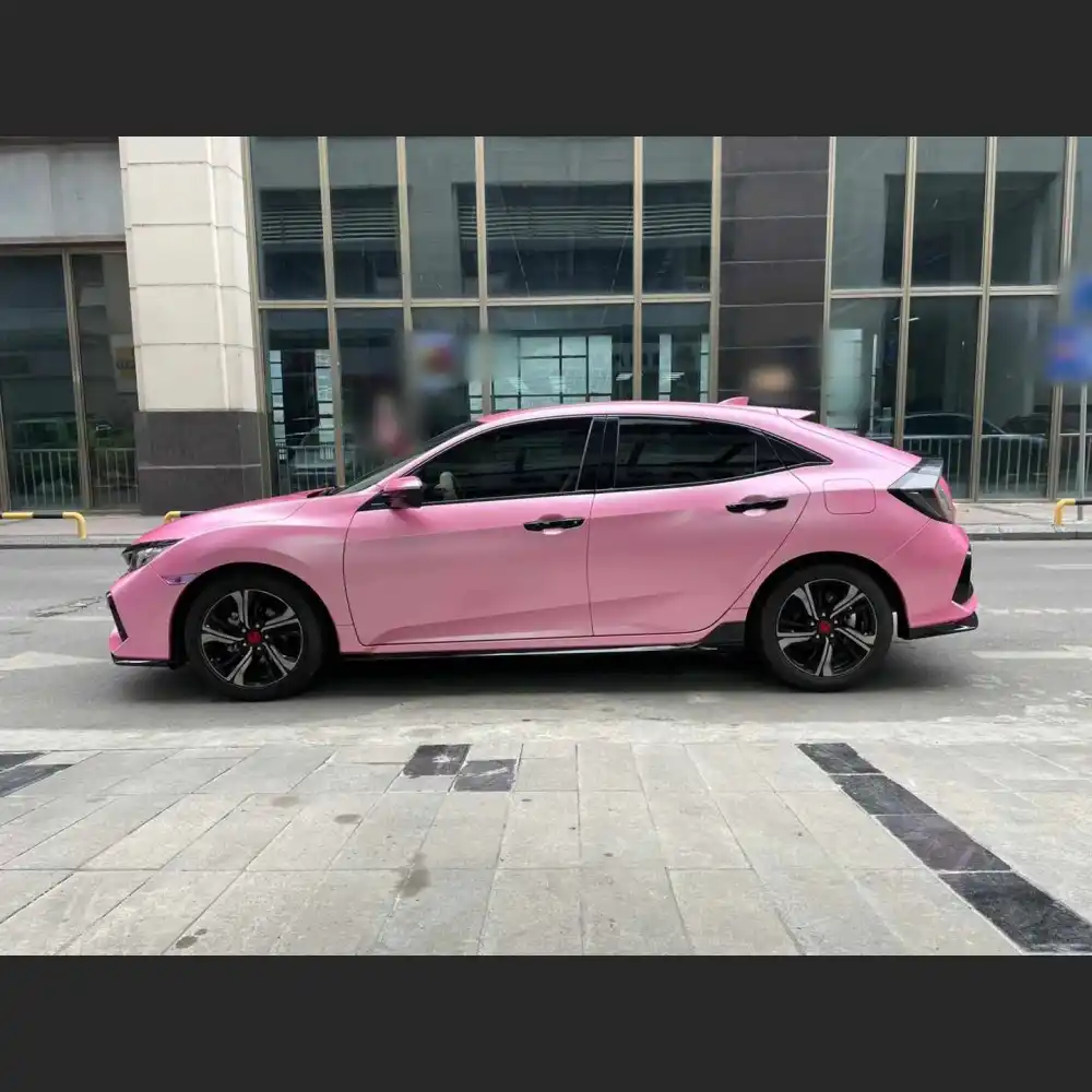 Ravoony Basic Pure Metallic Conch Pink Car Vinyl Wrap