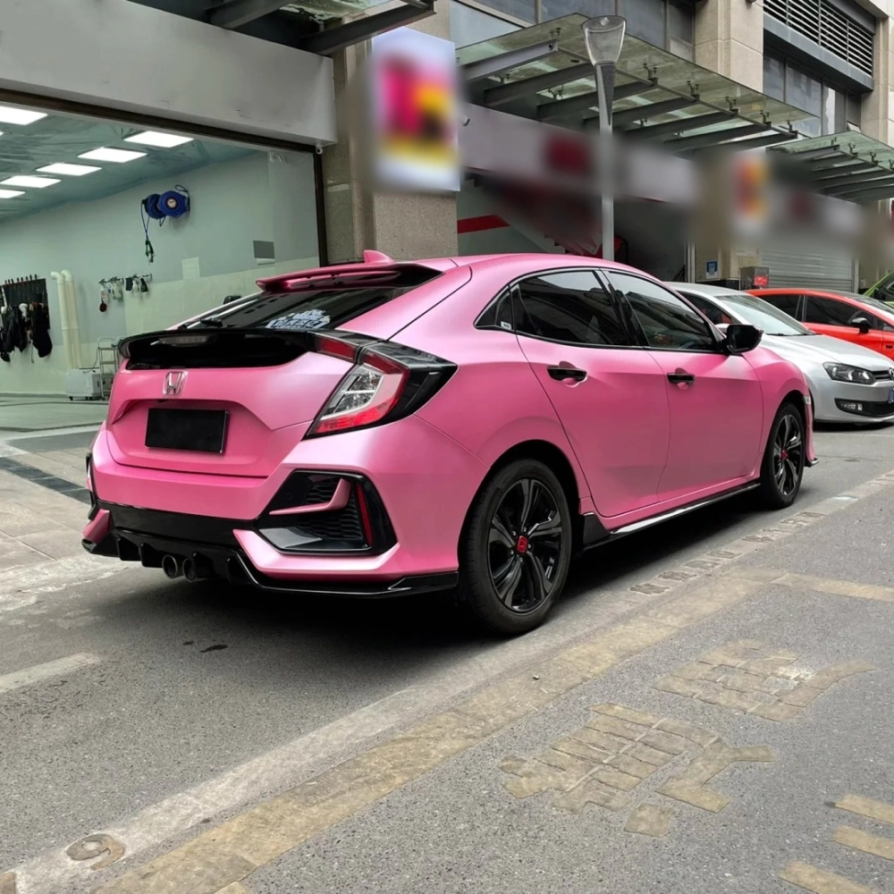Pink Wrapped Rav Pink Car Vinyl Wrap,Best Ravoony Basic Pure Metallic Conch Pink Car ...