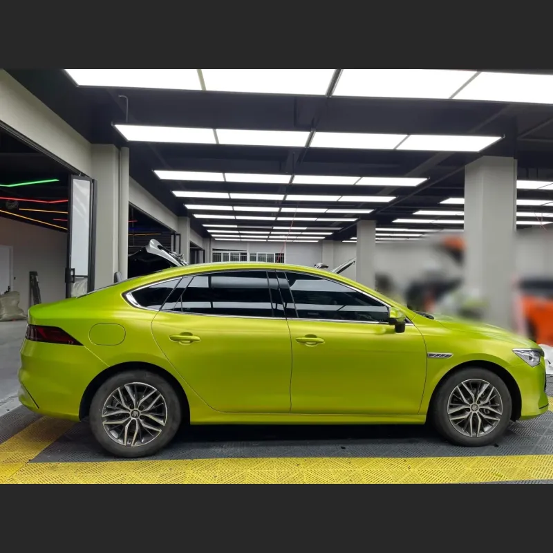 Ravoony Basic Pure Metallic Lemon Green Car Wrap