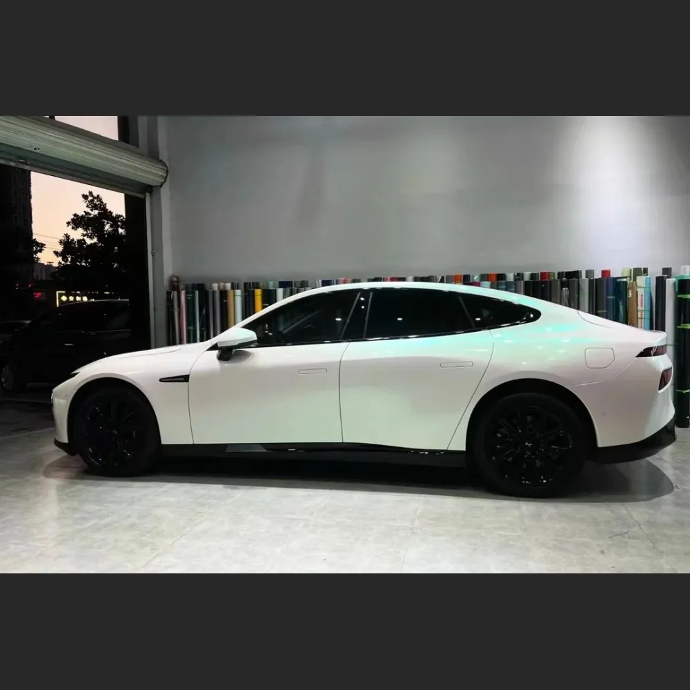 Ravoony Basic Gloss Aurora White Car Vinyl Wrap
