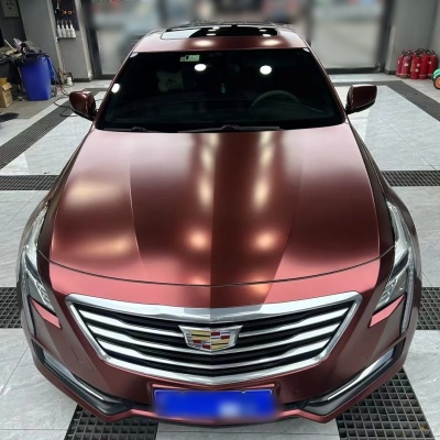 Ravoony Basic Pure Metallic Burgundy Car Wrap 02