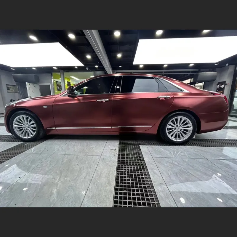 Ravoony Basic Pure Metallic Burgundy Car Wrap