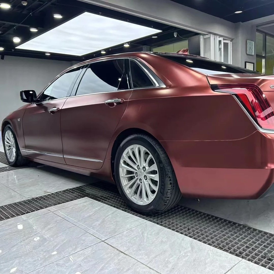 Ravoony Basic Pure Metallic Burgundy Car Wrap