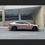 Ravoony Basic Pure Metallic Rose Gold Car Vinyl Wrap