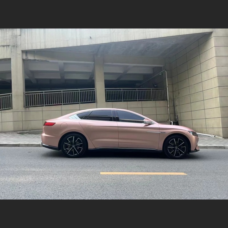 Ravoony Basic Pure Metallic Rose Gold Car Vinyl Wrap