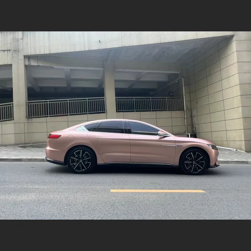 Ravoony Basic Pure Metallic Rose Gold Car Vinyl Wrap