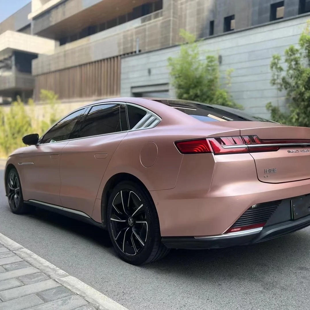Ravoony Basic Pure Metallic Rose Gold Car Vinyl Wrap