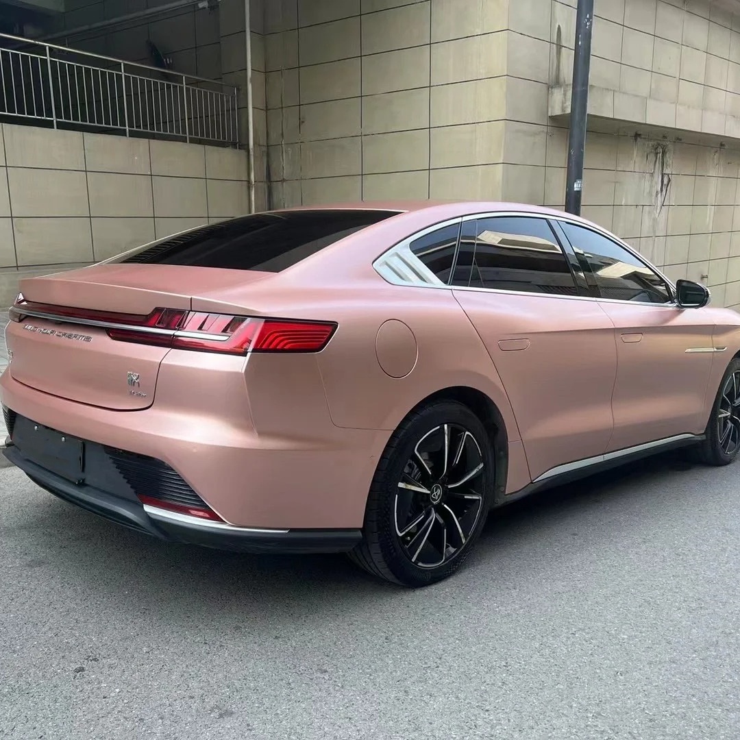Ravoony Basic Pure Metallic Rose Gold Car Vinyl Wrap