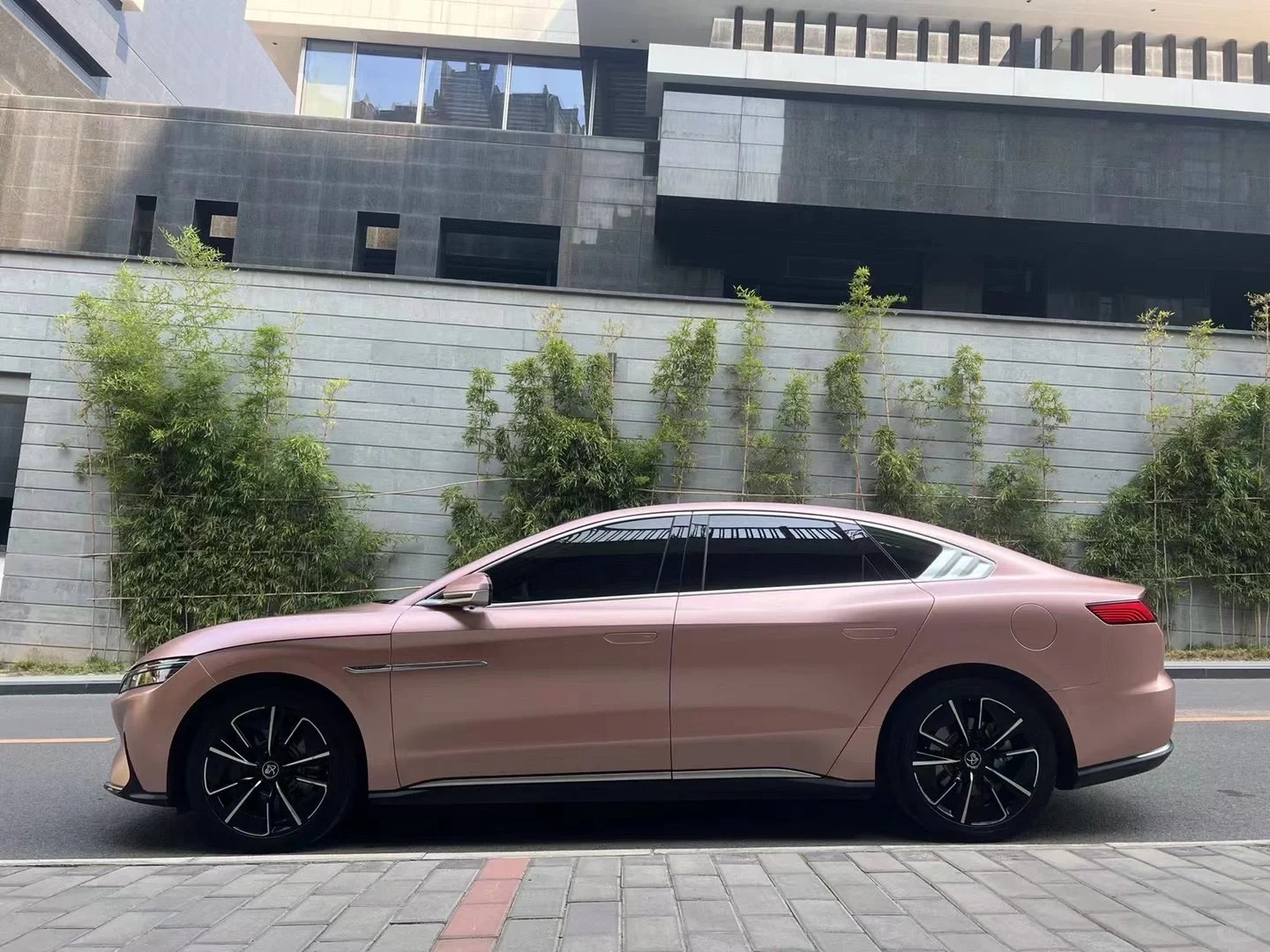 Ravoony Basic Pure Metallic Rose Gold Car Vinyl Wrap