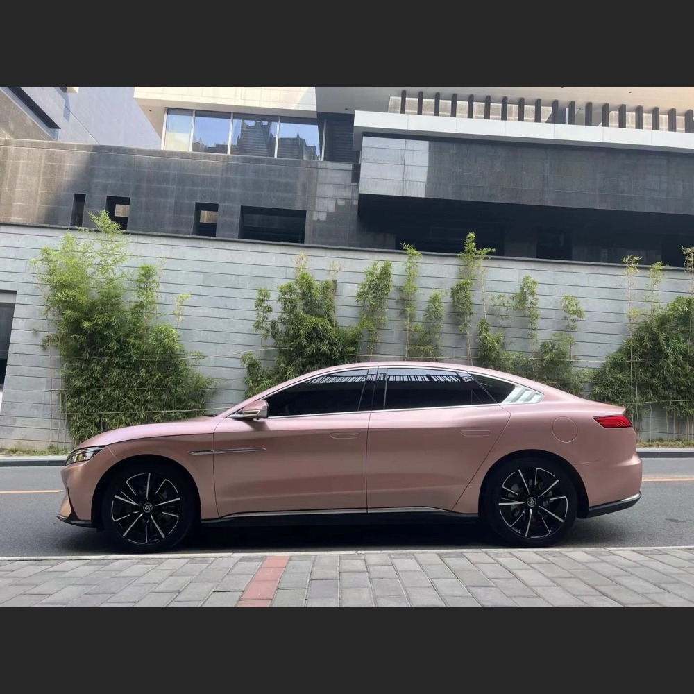 Ravoony Basic Pure Metallic Rose Gold Car Vinyl Wrap