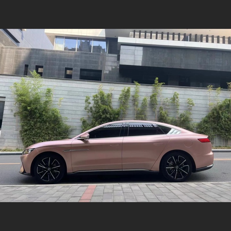 Ravoony Basic Pure Metallic Rose Gold Car Vinyl Wrap