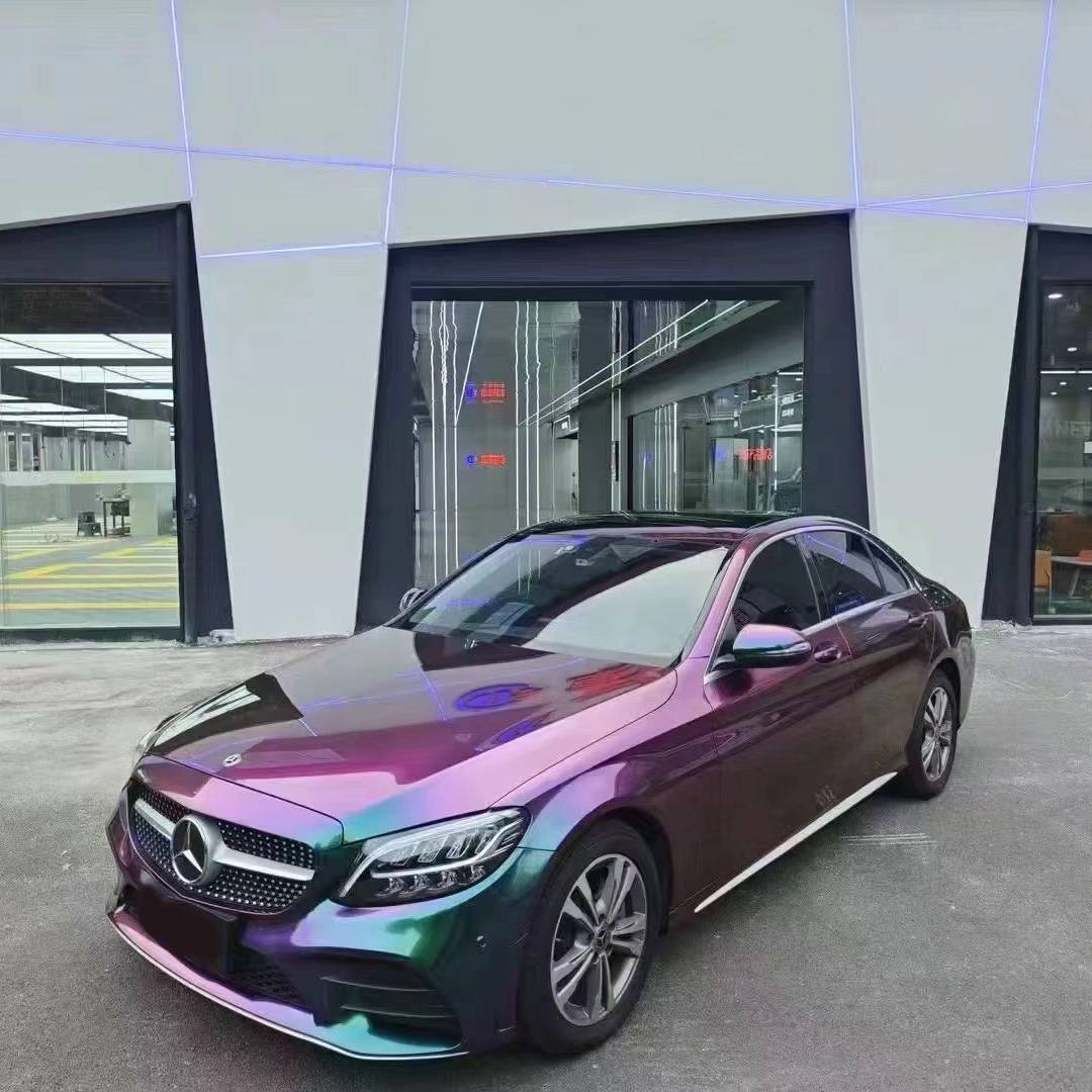 Ravoony Pro TPU Glossy Metallic Green Galaxy Car PPF Film