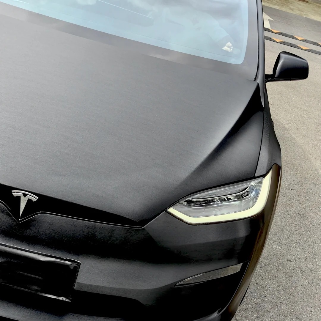 Ravoony Basic Metallic Brushed Black Car Vinyl Wrap