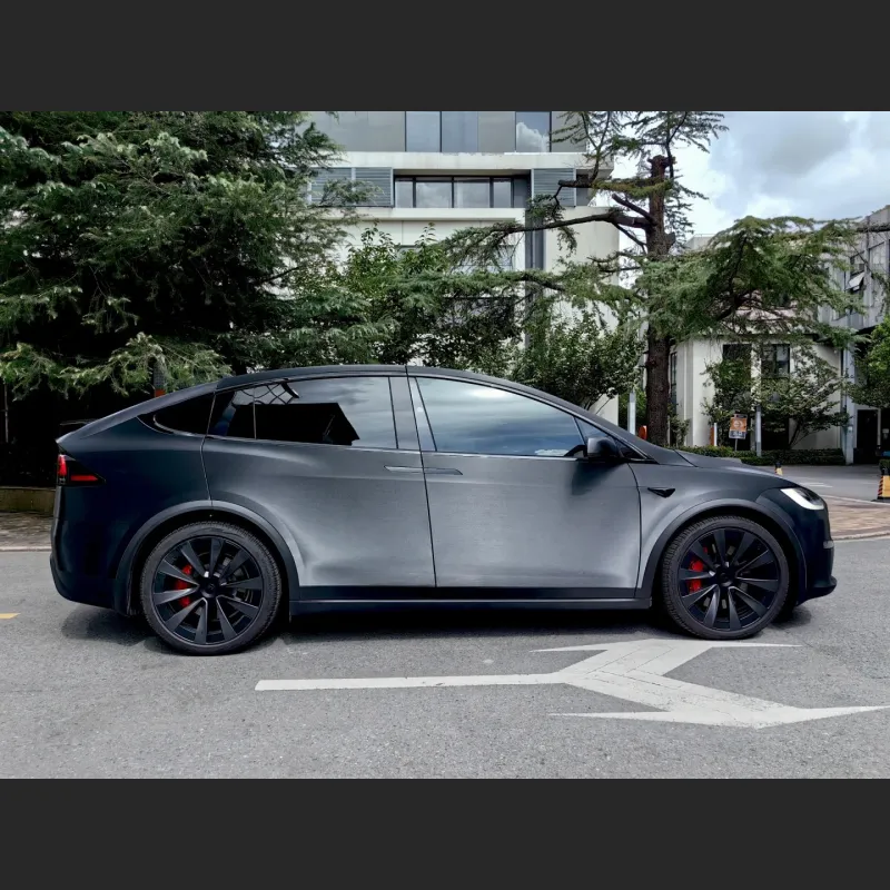 Ravoony Basic Metallic Brushed Black Car Vinyl Wrap