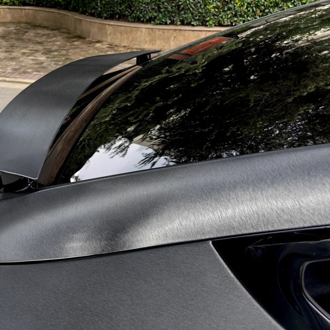Ravoony Basic Metallic Brushed Black Car Vinyl Wrap